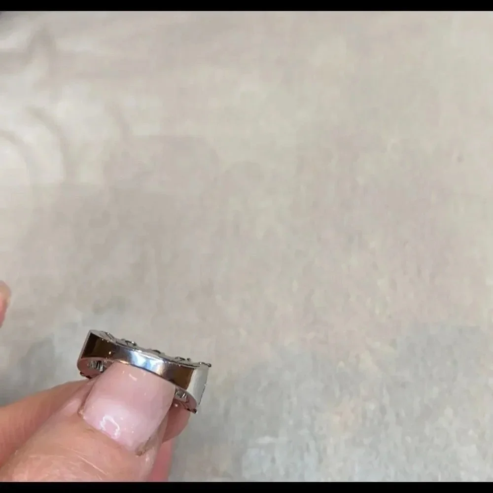 - Authentic Pure Silver Color Band Promise ring